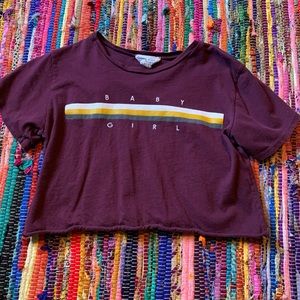 cropped baby girl shirt